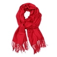 thumbnail image 2 of Chal de pashmina suave y largo para mujer en colores sólidos rojo Hugo Bufanda larga para mujer, 2 of 8