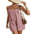 thumbnail image 1 of PENGXIANG Combinaison Courte en Coton et Lin pour Femmes, Bretelles Réglables, Sans Manches, Jambes Larges, Ample, Été, 1 of 7