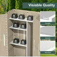 thumbnail image 6 of EVOKEDEN Vertical Storage Shed Shelf, Weatherproof Metal Shelf for 60 cuft Tool Cabinet, 45.6''L×13.2''W×69.9''H, White, 6 of 6