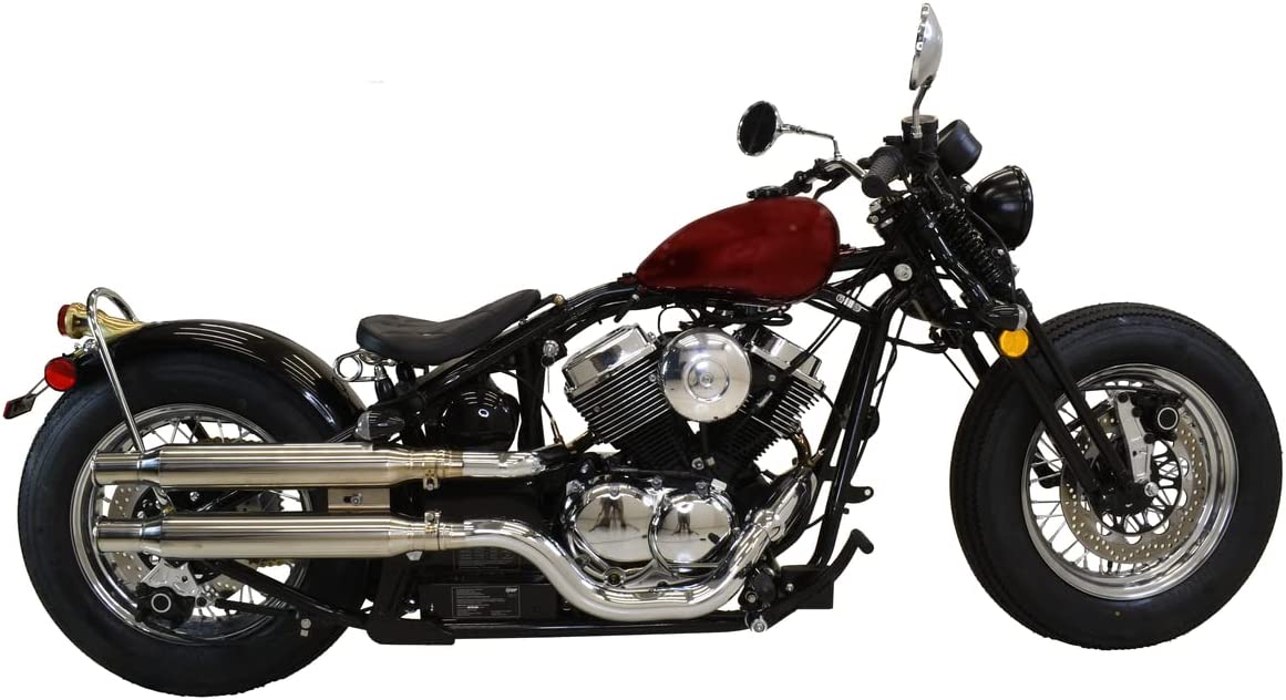 Massimo Voger Motorcycle, V-Twin Engine 249cc with Handsewn Leather Seats, 5-Speed 6.8L - Red