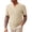 Khaki, variant on Men's Relaxed Fit Short Sleeve T-Shirt Notch V-Neck with Chest Pocket Breathable Grid Textured Casual Tee for Daily & Vacation Khaki L