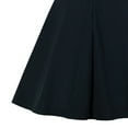 thumbnail image 4 of Bigersell Jolies Robes de Printemps pour Femmes, Manches Courtes, Col en V, Taille Haute, Robe à Boutons, Robes de Soirée, Robes Midi Régulières, Style 25673, Noir G, 4 of 6