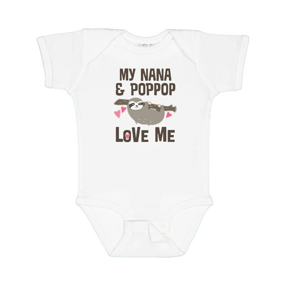 Inktastic Nana and Poppop Love Me Girls Baby Bodysuit