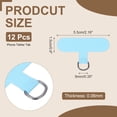 thumbnail image 2 of 12pcs Phone Tether Tab, Universal Phone Lanyard Patch T Shape Cell Phones Strap Replacement Part for Most Smartphone Cases, Sky Blue, 2 of 6