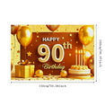 thumbnail image 7 of Golden Balloon Themed Happy 90th Birthday Backdrop Banner Party Supplies Photography Props Birthday Decoration Decor Background Event Decorations, 7 of 7