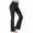 Black, variant on Women's High Waisted Flare Yoga Pants, Ribbed Knit Stretchy Leggings for Booty Lifting, Casual Workout Bottoms for Yoga, Pilates, and Low Impact Exercise-White