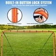 thumbnail image 3 of KFFKFF 6'x6' Lacrosse Goal Net Folding Backyard Lacrosse Training Equipment Steel, 3 of 9
