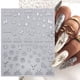 thumbnail image 4 of Pegatina holográfica de copos de nieve plateados para uñas, decoración de uñas 3D deslizante, alce metálico, árbol de Santa Claus, Navidad, Año Nuevo, Invierno, 4 of 4
