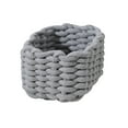 thumbnail image 2 of Solid Color Cotton Desktop Storage Basket Cosmetic Key Remote Organizer, Gray, 2 of 6