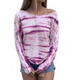 thumbnail image 2 of Camiseta suelta cómoda estampada a la moda para mujer, blusa de manga larga, Tops informales Fridja  bvmnju7166, 2 of 8