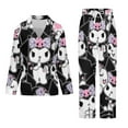 thumbnail image 2 of Kuromi And My Melody Women's Pajama Sets Long Sleeve Button Down Sleepwear Nightwear Soft Pjs Lounge Sets, 2 of 6