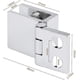thumbnail image 2 of Bisagra de puerta de vidrio de 4 piezas, soporte de aleación de zinc de 0 grados para ángulo de apertura de puerta de armario, para espesor de vidrio de 5 mm a 8 mm, 2 of 5
