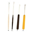 thumbnail image 4 of Crochet Kit for Beginners Plastic Handle DIY Craft Set Sewing Tool Pulling Hook Loop Needle Hair Extensions for Sweater Yarn small beige, 4 of 6