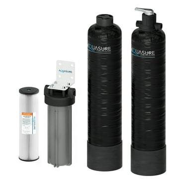 Aquasure 800K Gallons Whole House Salt-Free Water Conditioner/Descaler Bundle with Pleated Sediment Filter and GAC/KDF55 Treatment System