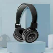 On-Ear Headphones with Microphone, Lightweight Folding Stereo Bass Headphones with 1.5M No-Tangle Cord, Portable Wired Headphones for Smartphone Tablet Computer MP3 / 4 - Black