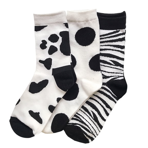 MERRYHAPY Girls Cotton Socks 3 Pairs Assorted Colors Mid-Calf Length Comfortable Breathable Socks