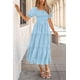 thumbnail image 5 of Vestido midi PRETTYGARDEN para mujer, estampado en A, estampado floral, azul, XXL, 5 of 7