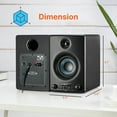 Pyle HiFi Active Bookshelf Speaker W/ Bluetooth Audio Stereo Monitor