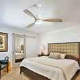 thumbnail image 3 of Sofucor 48 Inch Ceiling Fan with Light, Solid Wood Low Profile Ceiling Fans with Lights and Remote, Quiet DC Motor, 3 Blade Ceiling Fan for Bedroom Living Room Patio, 3 of 7