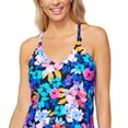 thumbnail image 3 of Island Escape Women's T Back Underwire Tankini Top Swimsuit Black Size 6, 3 of 3