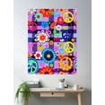 thumbnail image 2 of Retro Pattern Hippie Poster Wall Art, Modern Wall Decor, 16x24 UNFRAMED, 2 of 3