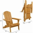 thumbnail image 3 of XgoodX Wood Adirondack Chair Set of 2, Folding Wooden Lounge Seating, All Weather Outdoor Furniture Chair with Clearance Weather Resistant for Garden Fire Pit Yard Beach Campfire - Teak, 3 of 9