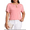 Peach Powder, variant on FOLUNSI Women's Plus Size Tops Casual Keyhole Round Neck Pleated Puff Sleeve Blouse m-4x