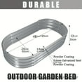 thumbnail image 4 of 4x2x1FT Galvanized Raised Garden Bed Kit Oval Metal Ground Planter Box Outdoor Bottomless Planter Raised Beds for Vegetables Flowers Herbs Fruits, Gray, 4 of 18