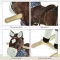 thumbnail image 6 of Dranite Plush Cowboy Rocking Horse, Wooden, Sounds, Brown, 3-6Y, 6 of 11