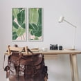 thumbnail image 2 of Contemporary Jungle Vegetation Leaves Botanical & Floral Graphic Art Gray Framed Art Print Wall Art, Set of 2, 2 of 8