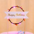 thumbnail image 3 of Coofit Birthday Cake Topper Novelty Rattan Wreath Cake Stick Cake Decoration with Light, 3 of 8