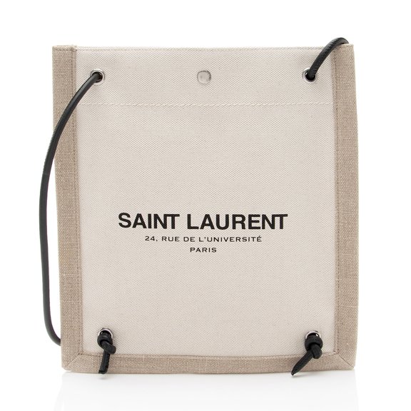 Pre-Owned Saint Laurent Canvas Calfskin Rive Gauche Backpack
