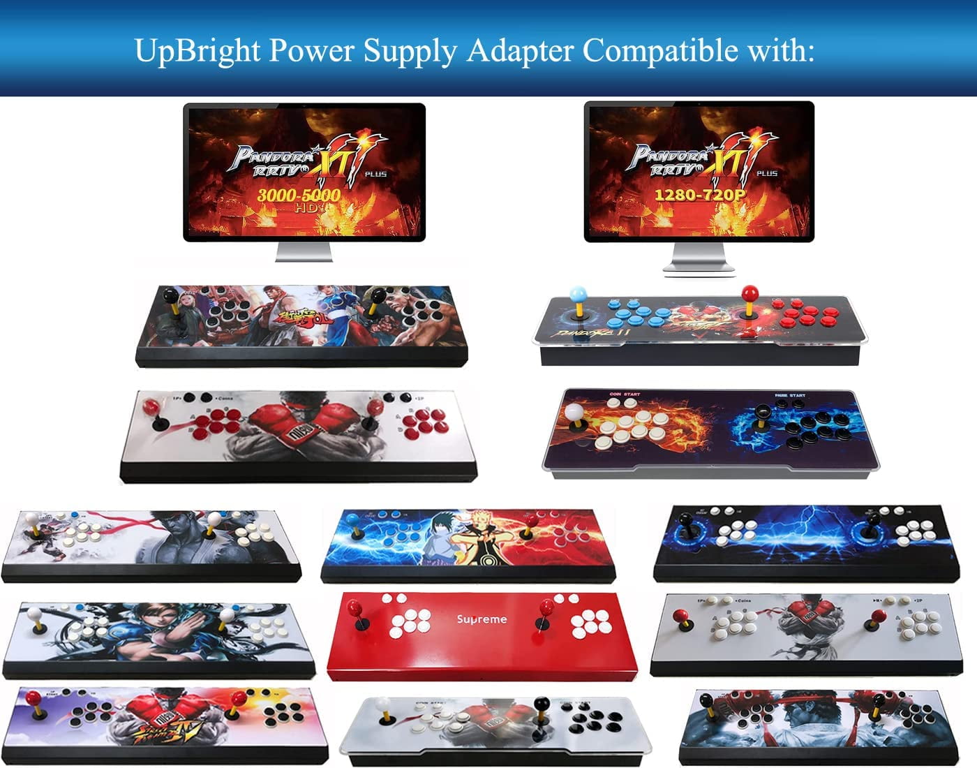  Additional Wired Controllers with Special Adapter Make 3-4  Players for Pandora Box 11S /12S /18S Pro /28S Pro /30S /36S Pro : Toys &  Games