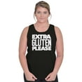 thumbnail image 4 of Extra Gluten Please Foodie Love Carbs Tank Top T Shirts Men Women Brisco Brands S, 4 of 6