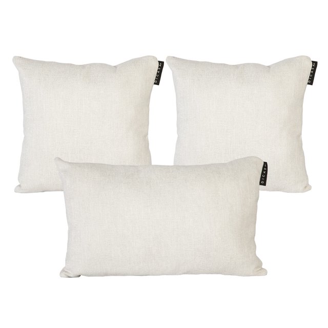 Set de 3 Cojínes Decorativos (2 Cuadrados Chicos y 1 Rectangular) DICASA Niz Alfa Delta