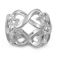 thumbnail image 4 of Sterling Silver Women's Infinity Heart Promise Ring Band 925 Jewelry Female Male Unisex Size 7, 4 of 4