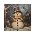 thumbnail image 5 of Winter Snowman Wall Clock Battery Operated Silent Non-Ticking Bedroom Office Kitchen Home School Decor 7.8"(Black), 5 of 10