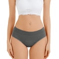 thumbnail image 5 of Womens Period Underwear Heavy Flow High Absorbency Panties High Waisted Menstrual Leakproof Postpartum Briefs (Gray,XS), 5 of 9