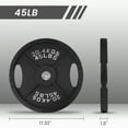 thumbnail image 4 of BalanceFrom Classic Cast Iron Weight Plates for Strength Training, 2-Inch, 45-Pound, Pair, 4 of 7