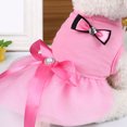 thumbnail image 3 of Flmtop Été Bowknot Conception Fête de Mariage Chien Princesse Robe Jupe d'Animal de Compagnie Costume Rouge, 3 of 9