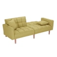 thumbnail image 3 of Futon Sleeper Sofa With 2 Pillows Yellow Fabric (Same As W223S00331), 3 of 9