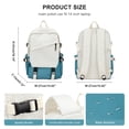 thumbnail image 2 of Casual Daypack Large upgraded version College Laptop Backpack for Men Women Water Resistant Lightweight School Bag Travel Rucksack for Sports High School Middle Bookbag for Students Size L Blue White, 2 of 6