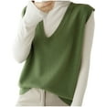 thumbnail image 1 of AherBiu Sweater Vests for Women V Neck Sleeveless Pullover Knitted Tops Solid Color Basic Tank Sweaters, 1 of 5