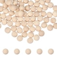 thumbnail image 1 of Uxcell 100 Pcs Bolas de Madera, 0.2 Pulgadas(6mm) Bolas de Madera Natural Sin Terminar, Media Esfera de Madera para Pintura Proyectos de Artesanía Decoración de Fiestas, Color Madera, 1 of 6