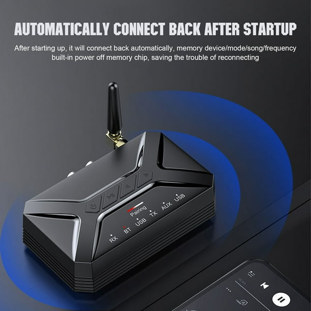 Long Range Bluetooth Transmitter Receiver For TV Home Car Stereo Audio Adapter Black Walmart Business Supplies