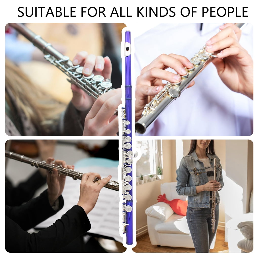 Professional 16 Hole Flute with E C Tone Closed Hole Flute With Bag Cloth Stick for Beginners