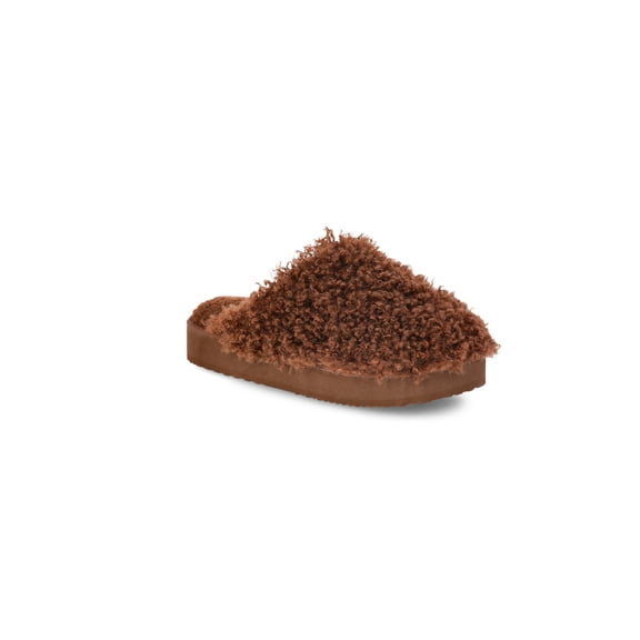 No Boundaries Women's Fuzzy Platform Slippers