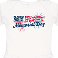 thumbnail image 4 of Inktastic My First Memorial Day Grunge with Fireworks Boys or Girls Long Sleeve Baby Bodysuit, 4 of 5