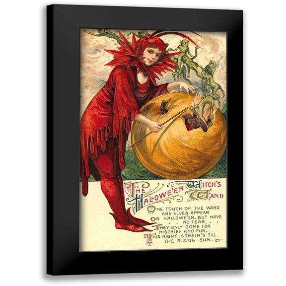Vintage Apple Collection 10x14 Black Modern Framed Museum Art Print Titled - Halloween Twelve.tif