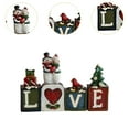 thumbnail image 6 of colcolo Christmas Statue Adorable Craft Tabletop Ornament for Home Shelf Living Room LOVE, 6 of 8